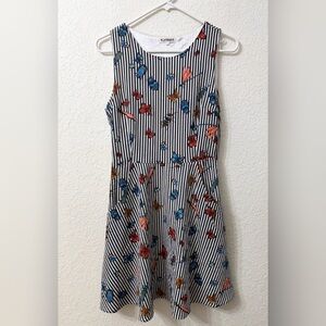 LA Soul Stripe Butterfly Dress Fit and Flare - S